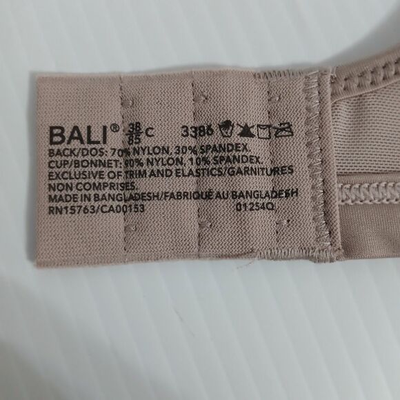 Bali Women's One Smooth U Lace Minimizer Bra Underwire Bras Full-Coverage 38C - Picture 11 of 12